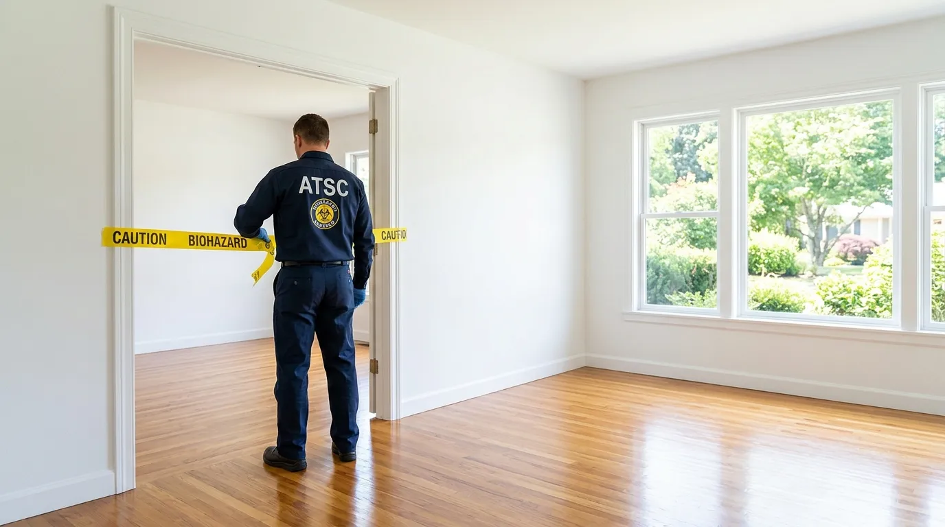 Certified biohazard cleanup crew performing Trauma Scene Cleanup in Grantsville